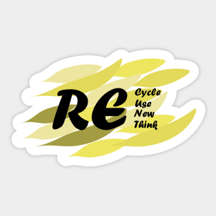 Recycle Reuse Renew Rethink Sticker